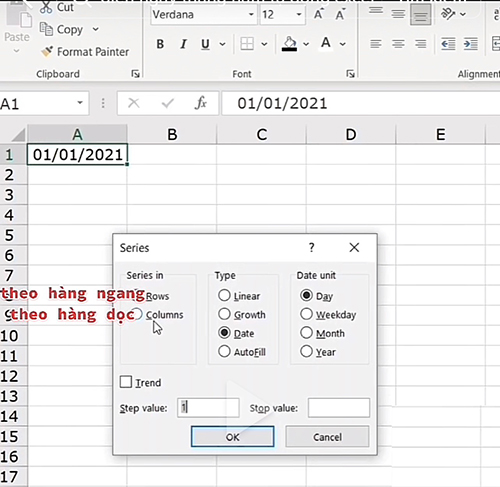 Cách định dạng ngày tháng năm trên Excel