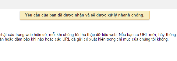 Kết quả khi gửi link index