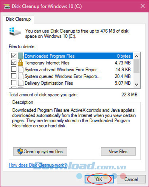 Xóa file rác trong PTS