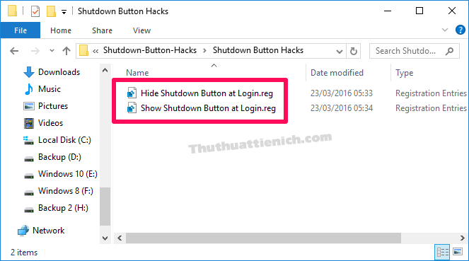 xóa nút shutdown màn hình đăng nhập windown 